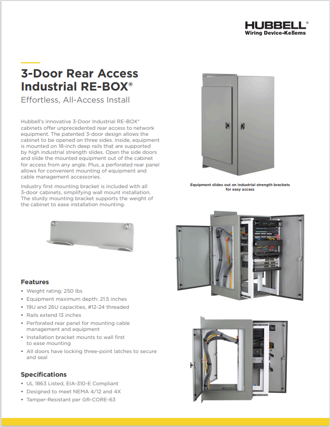 3-Door Rear Access 3-Door Rear Access Industrial RE-BOX