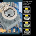HUBBELL SystemOne Fully Adjustable 4-Inch Round Recessed Floor Boxes