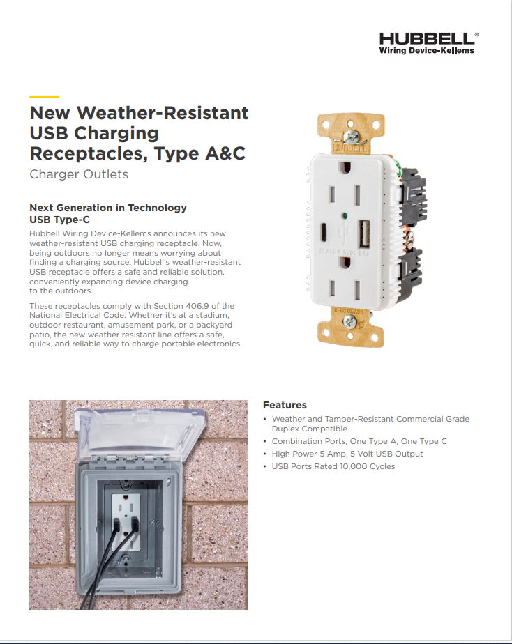 weather resistant USB 30A Manual Motor Controllers