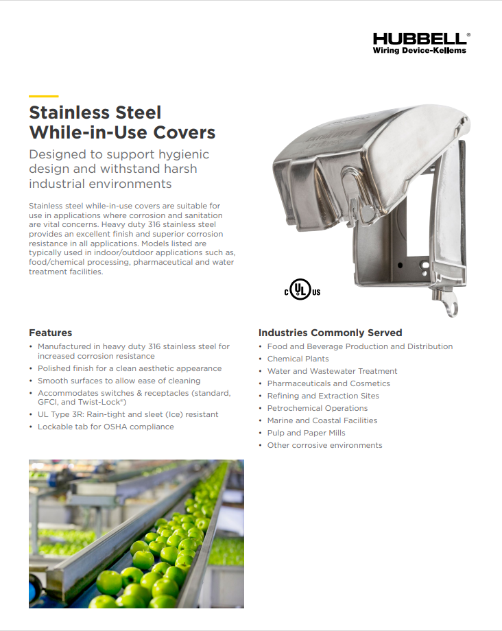 stainless steel while in use Stainless Steel While-in-Use Covers