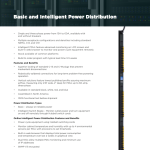 Basic and Intelligent Power Distribution Sell Sheet