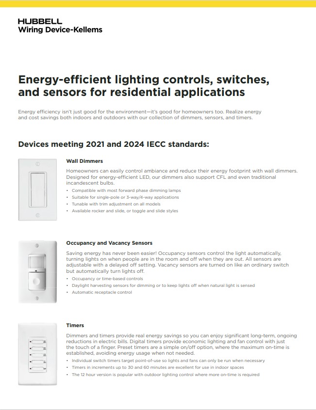 Energy Efficient Wiring Device-Kellems Energy Efficient Flyer